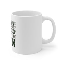 DistinctInk Glossy White Coffee / Tea Mug - Assault Weapons Illegal? Keep My Pants On