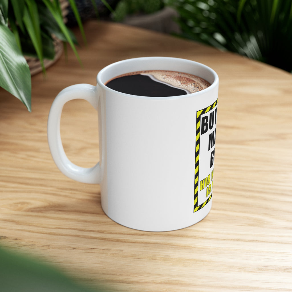 Glossy White Coffee / Tea Mug - Buy This Man a Beer His Wedding is Near, view 8