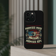 DistinctInk Tough Case for iPhone, Compatible with MagSafe Charging | Trump - Promises Made, Promises Kept | Conservative