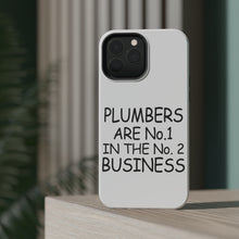 DistinctInk ToughCase for Apple iPhone, Compatible with MagSafe Charging - Plumbers #1 in the #2 Business