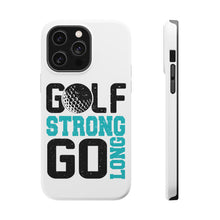 DistinctInk ToughCase for Apple iPhone, Compatible with MagSafe Charging - Golf Strong Go Long