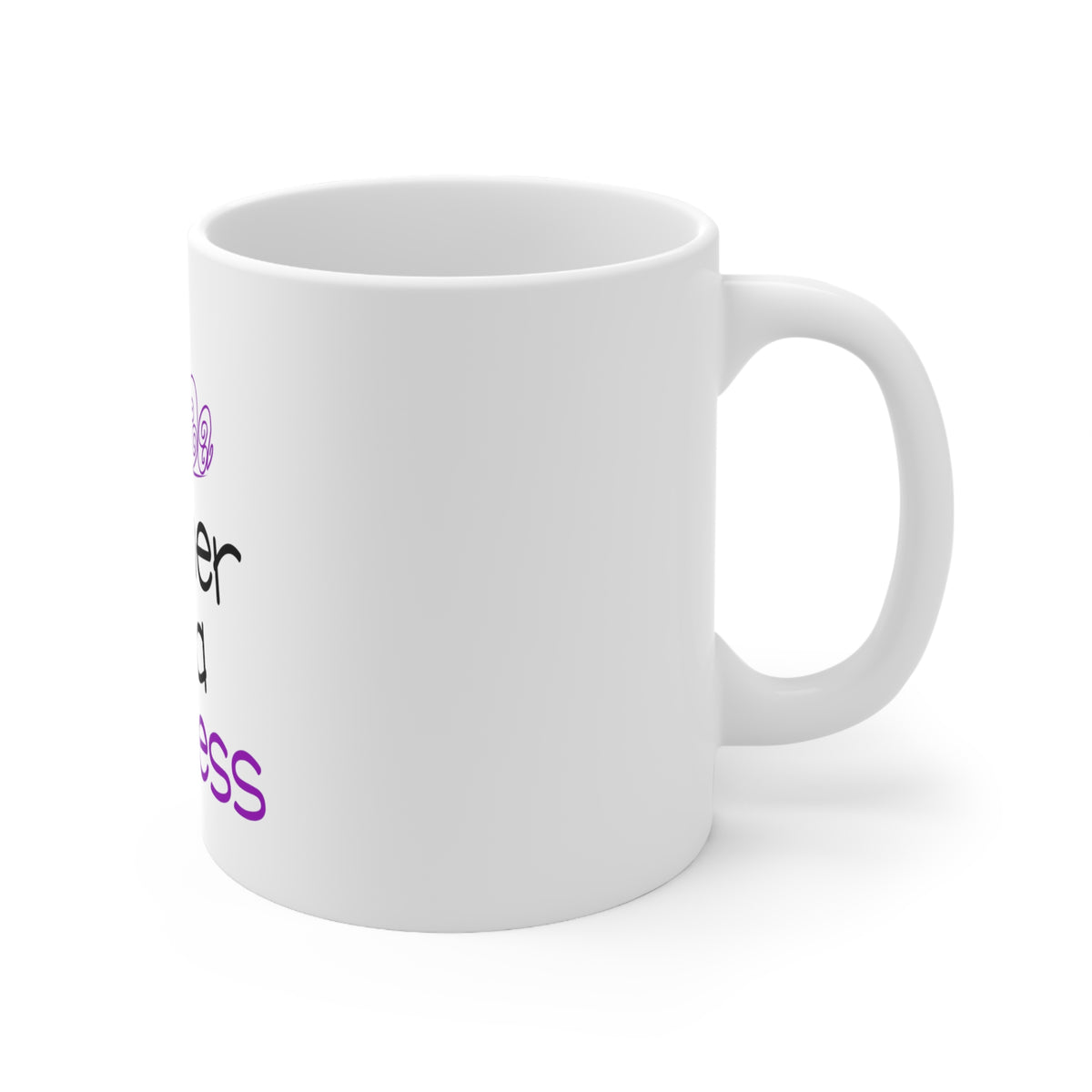 Glossy White Coffee / Tea Mug - Mother of a Princess, view 3