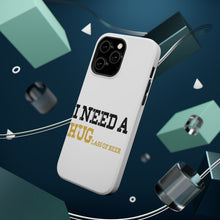 DistinctInk ToughCase for Apple iPhone, Compatible with MagSafe Charging - I Need a HUGlass of Beer