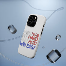 DistinctInk ToughCase for Apple iPhone, Compatible with MagSafe Charging - Work Hard Hit Hard Play Hard Win Easy
