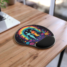 DistinctInk Mouse Pad with Wrist Rest  with The Enduring Beauty of Writing Design for Halloween  LGBTQ+ Pride