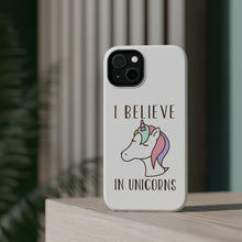 DistinctInk ToughCase for Apple iPhone, Compatible with MagSafe Charging - I Believe in Unicorns