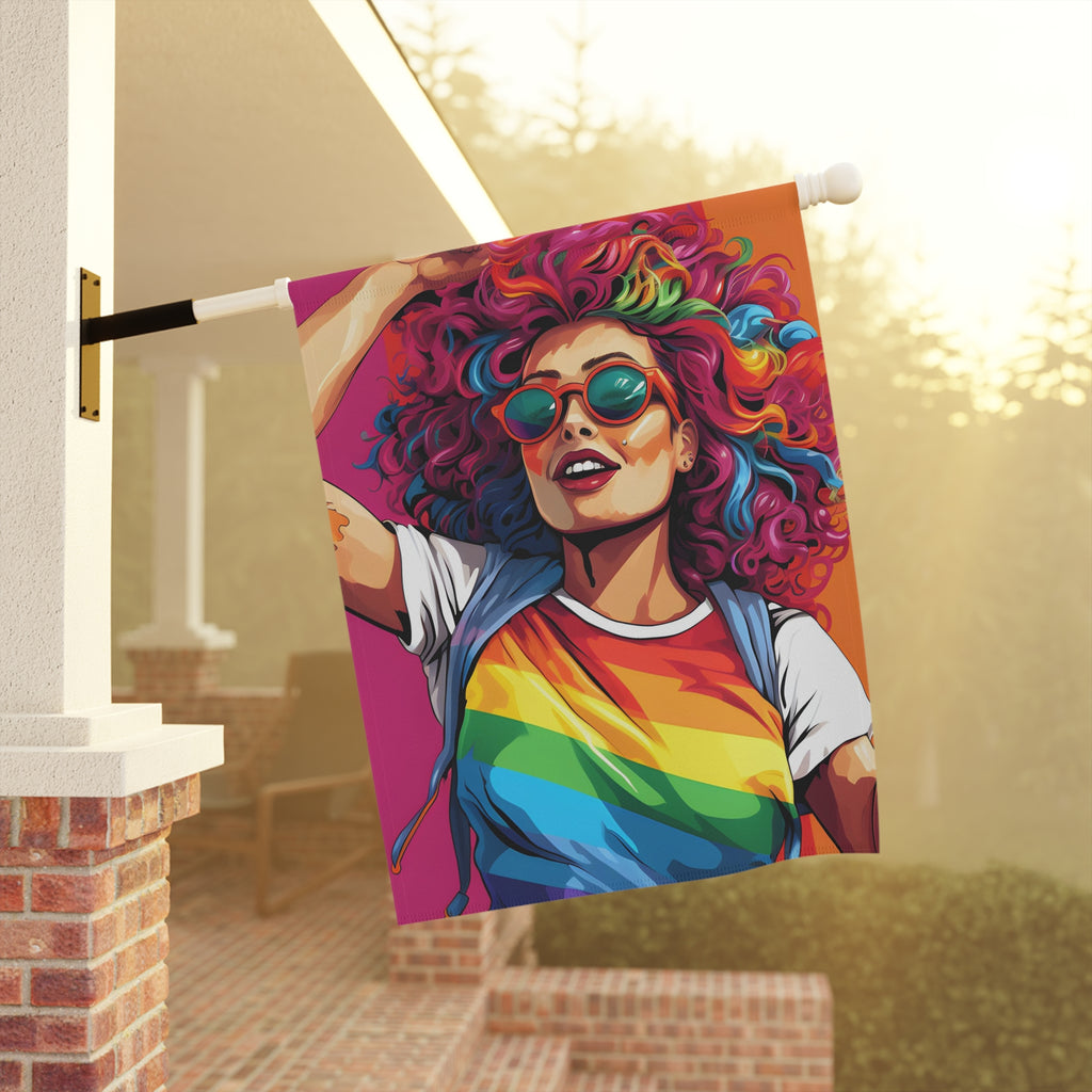 Garden & House Banner Flag with Leading a New Path Design for LGBTQ+ Pride, view 9