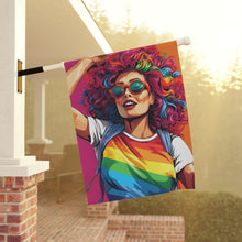DistinctInk Garden & House Banner Flag with Leading a New Path Design for LGBTQ+ Pride