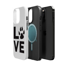 DistinctInk ToughCase for Apple iPhone, Compatible with MagSafe Charging - Love - Dog Paw