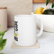 DistinctInk Glossy White Coffee / Tea Mug - Exercise Makes My Beer Spill