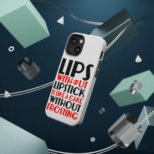DistinctInk ToughCase for Apple iPhone, Compatible with MagSafe Charging - Lips Without Lipstick Cake Without Frosting