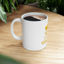 DistinctInk Glossy White Coffee / Tea Mug - Bake the World a Better Place