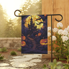 DistinctInk Garden & House Banner / Flag with Ghostly Ghouls in the Graveyard Design for Halloween