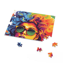 DistinctInk Jigsaw Puzzle with A World of Words Design for LGBTQ+ Pride