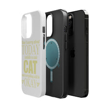 DistinctInk ToughCase for Apple iPhone, Compatible with MagSafe Charging - Cuddle a Cat Everything Will Be Okay