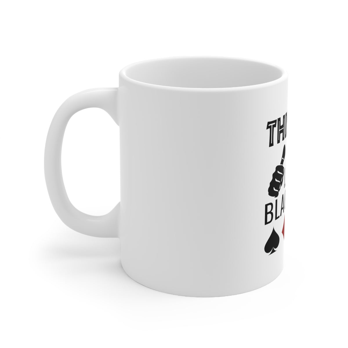 Glossy White Coffee / Tea Mug - This Guy Loves Blackjack, view 2