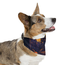 DistinctInk Adjustable Pet Banana Collar with Ghostly Ghouls in the Graveyard Design for Halloween