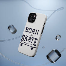 DistinctInk ToughCase for Apple iPhone, Compatible with MagSafe Charging - Born to Skate - Skating