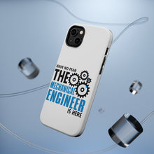 DistinctInk ToughCase for Apple iPhone, Compatible with MagSafe Charging - No Fear Mechanical Engineer is Here