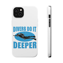 DistinctInk ToughCase for Apple iPhone, Compatible with MagSafe Charging - Divers Do It Deeper