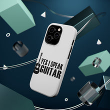 DistinctInk ToughCase for Apple iPhone, Compatible with MagSafe Charging - Yes I Speak Guitar
