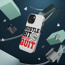 DistinctInk ToughCase for Apple iPhone, Compatible with MagSafe Charging - Hustle Hit Never Quit Volleyball