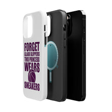 DistinctInk ToughCase for Apple iPhone, Compatible with MagSafe Charging - Forget Glass Slippers Princess Wears Sneakers