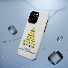 DistinctInk ToughCase for Apple iPhone, Compatible with MagSafe Charging - No Thanks Looks Like a Pyramid Scheme