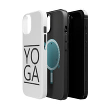DistinctInk ToughCase for Apple iPhone, Compatible with MagSafe Charging - Yoga Black Word Art
