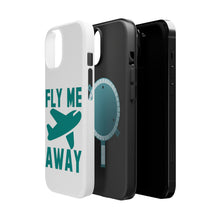 DistinctInk ToughCase for Apple iPhone, Compatible with MagSafe Charging - Fly Me Away - Travel