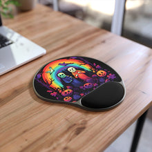 DistinctInk Mouse Pad with Wrist Rest  with Living Life to the Fullest Design for Halloween  LGBTQ+ Pride