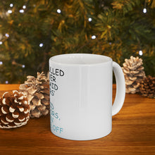 DistinctInk Glossy White Coffee / Tea Mug - Cop Pulled Over, Rock Paper Scissors