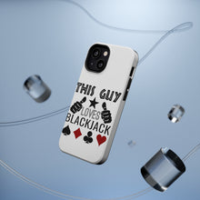 DistinctInk ToughCase for Apple iPhone, Compatible with MagSafe Charging - This Guy Loves Blackjack
