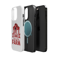 DistinctInk ToughCase for Apple iPhone, Compatible with MagSafe Charging - Life is Better Down on the Farm