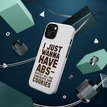DistinctInk ToughCase for Apple iPhone, Compatible with MagSafe Charging - I Just Wanna Have ABS-olutely All The Cookies