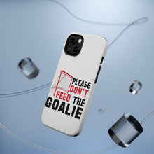 DistinctInk ToughCase for Apple iPhone, Compatible with MagSafe Charging - Please Don't Feed the Goalie