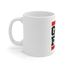 DistinctInk Glossy White Coffee / Tea Mug - Golfer Word Art