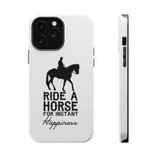 DistinctInk ToughCase for Apple iPhone, Compatible with MagSafe Charging - Ride A Horse for Instant Happiness