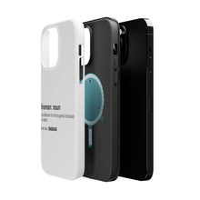 DistinctInk ToughCase for Apple iPhone, Compatible with MagSafe Charging - Fireman Definition Profession for Toughest