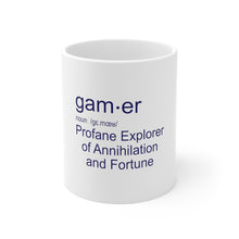 DistinctInk Glossy White Coffee / Tea Mug - Gamer Dictionary Definition Profane Explorer