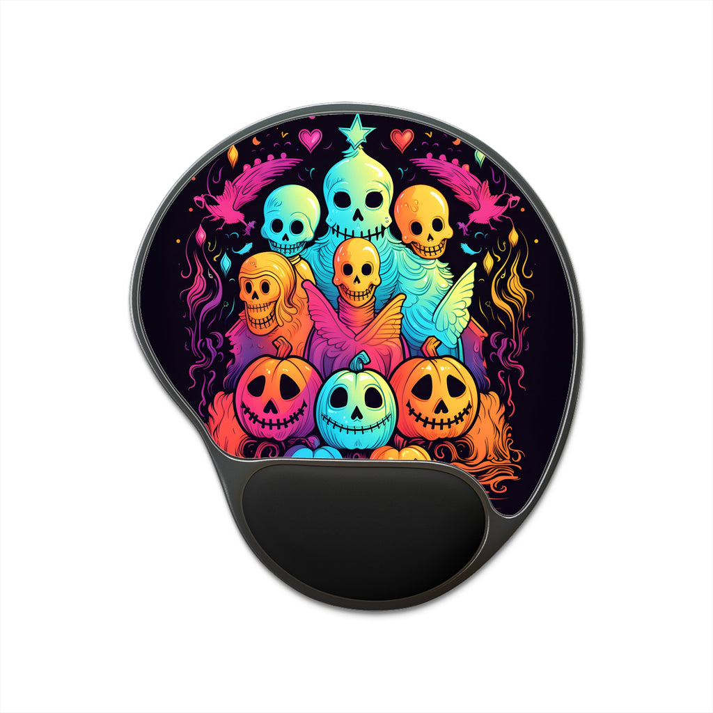 Mouse Pad with Wrist Rest with The Joy of Connecting Design for Halloween LGBTQ+ Pride