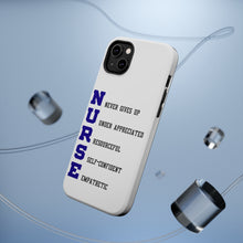 DistinctInk ToughCase for Apple iPhone, Compatible with MagSafe Charging - Nurse Never Gives Up