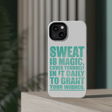DistinctInk ToughCase for Apple iPhone, Compatible with MagSafe Charging - Sweat is Magic Cover Yourself Daily Grand Wishes