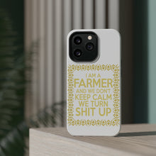 DistinctInk ToughCase for Apple iPhone, Compatible with MagSafe Charging - I'm a Farmer and We Don't Keep Calm