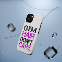 DistinctInk ToughCase for Apple iPhone, Compatible with MagSafe Charging - Gym Hair Don't Care