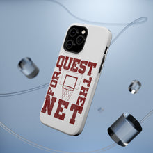 DistinctInk ToughCase for Apple iPhone, Compatible with MagSafe Charging - Quest For The Net Basketball