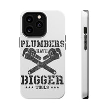 DistinctInk ToughCase for Apple iPhone, Compatible with MagSafe Charging - Plumbers Have Bigger Tools