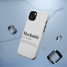 DistinctInk ToughCase for Apple iPhone, Compatible with MagSafe Charging - Mechanic Definition Hide the Extra Parts