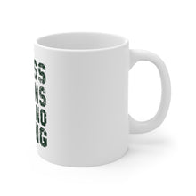 DistinctInk Glossy White Coffee / Tea Mug - Grass Stains Ain't No Thang