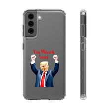 DistinctInk Clear Case for Apple iPhone or Samsung Galaxy - Trump "You Missed, Loser" Cartoon Design